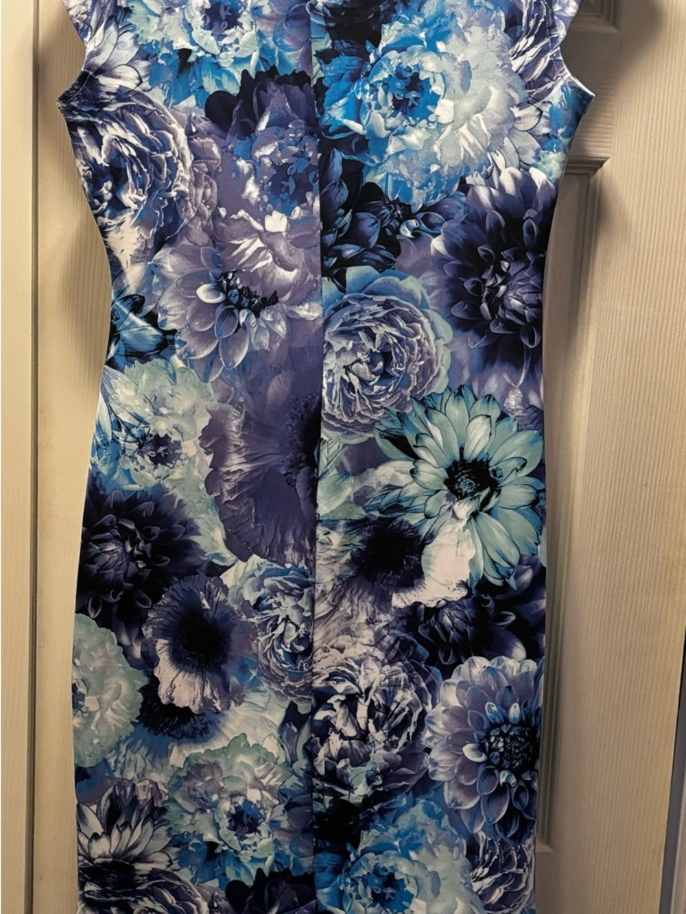 ECI Blue Floral Midi Dress
